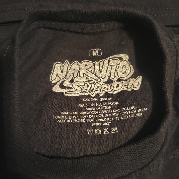 Anime Uchiha Itachi Naruto Shippuden Black Graphic Print T-Shirt Men’s Medium - Picture 3 of 6